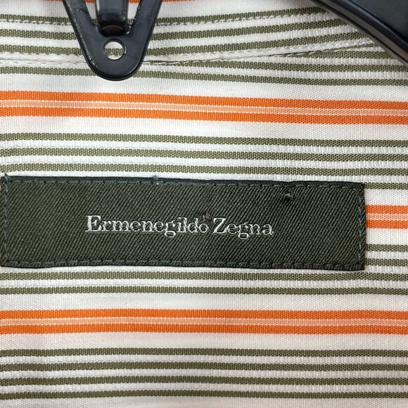 Ermenegildo Zegna Mens Cotton Long Sleeve Button Down Dress Shirt - Picture 5 of 8